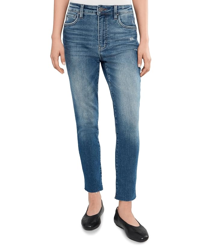 KUT from the Kloth Reese High Rise Fab Ab Straight Leg In Relieve