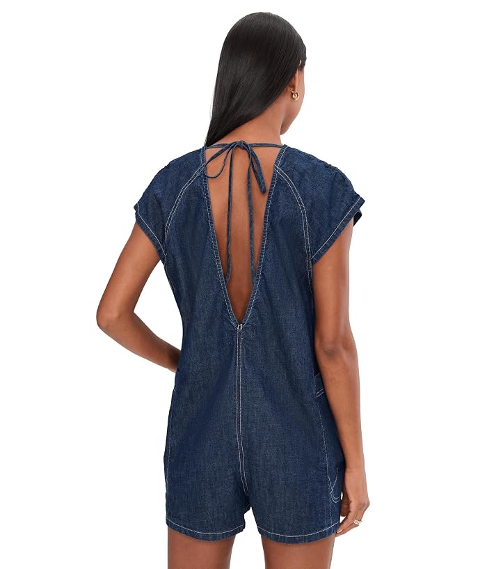 Free People Free Fall Denim Rompers - Image 4