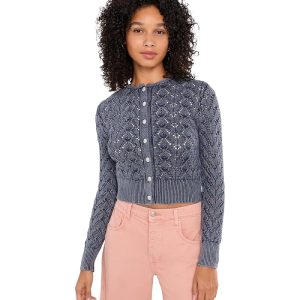 Free People Pretty In Pointelle Cardi