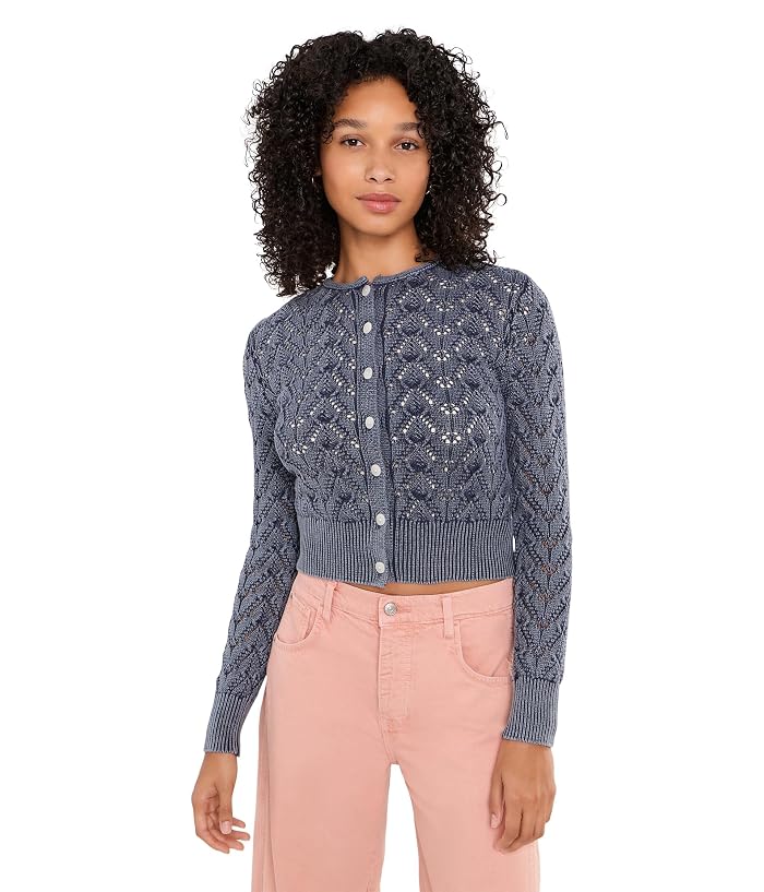 Free People Pretty In Pointelle Cardi