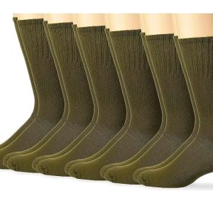 Jefferies Socks Mens Military Uniform All Season Rib Top Crew Boot Socks 6 Pack