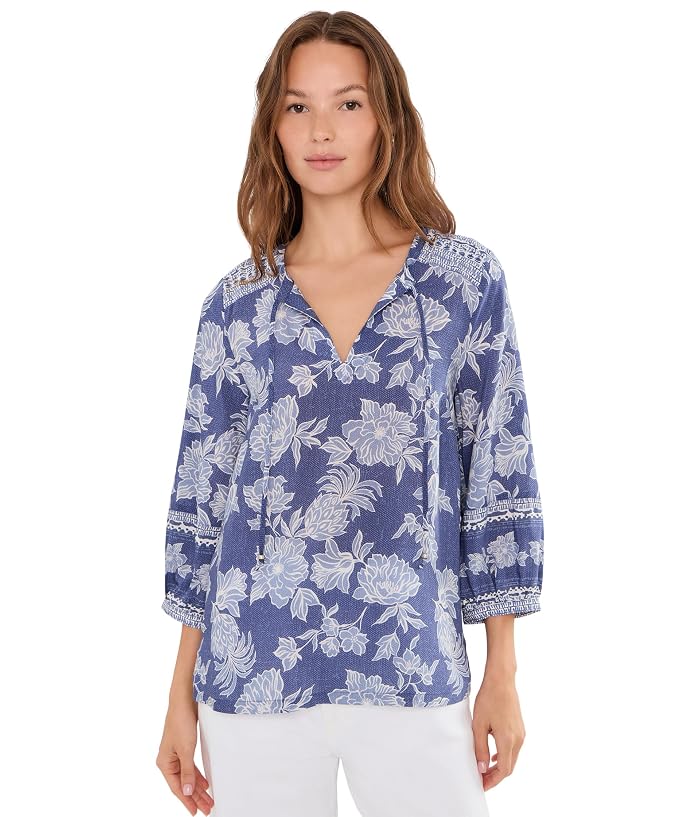Tommy Bahama Breezy Blooms 3/4 Sleeve Blouse