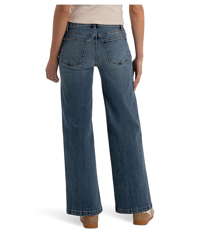 KUT from the Kloth Maya High-Rise Wide Leg Patch Pockets With Ruching in Affection - Image 3