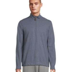 Johnston & Murphy Reversible Solid Quarter-zip