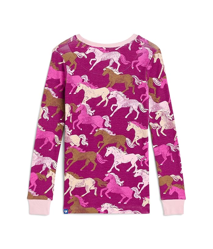 Hatley Kids Galloping Horses Cotton Rib Pajama Set (Toddler/Little Kid/Big Kid) - Image 2