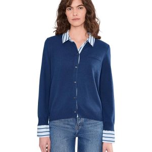 Vince Camuto Cardigan with Woven Trims