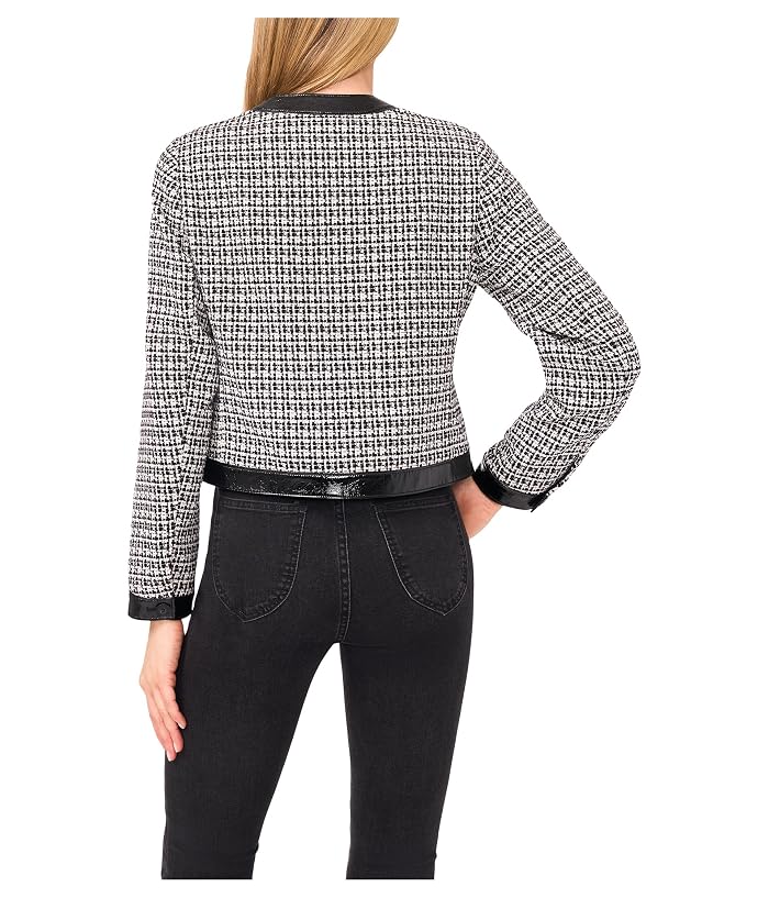 CeCe Long Sleeve Tweed Front Pocket Jacket - Image 2