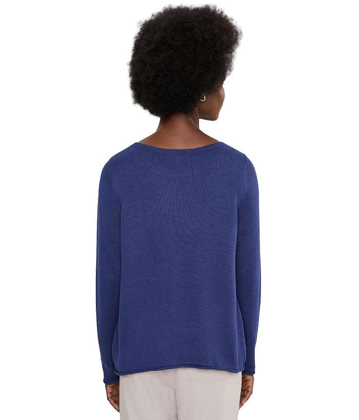 Eileen Fisher Peruvian Organic Cotton Cord Bateau Neck Sweater - Image 4