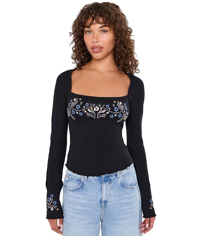 Free People Olivia Long Sleeve Top