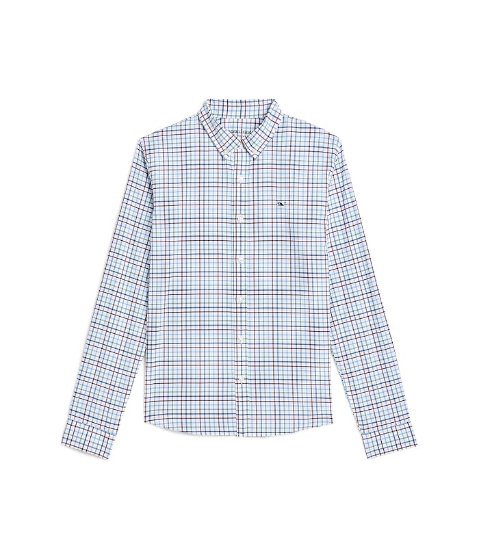 Vineyard Vines Kids Tattersall Performance Cotton Shirt (Toddler/Little Kid/Big Kid) - Image 4