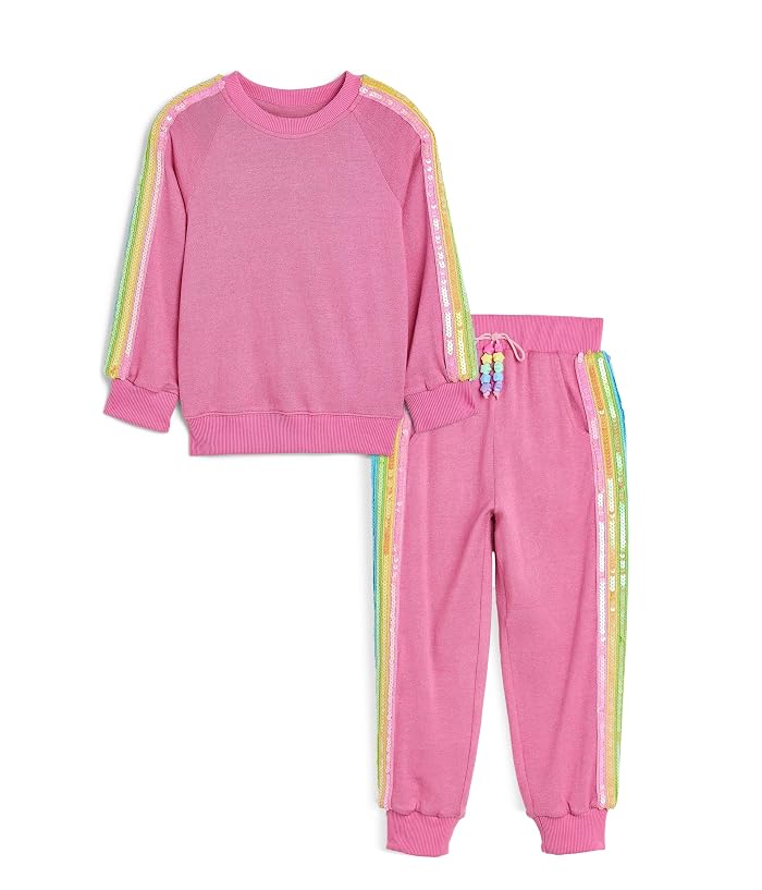 Lola and The Boys Pink Rainbow Sequin Set (Toddler/Little Kid/Big Kid)