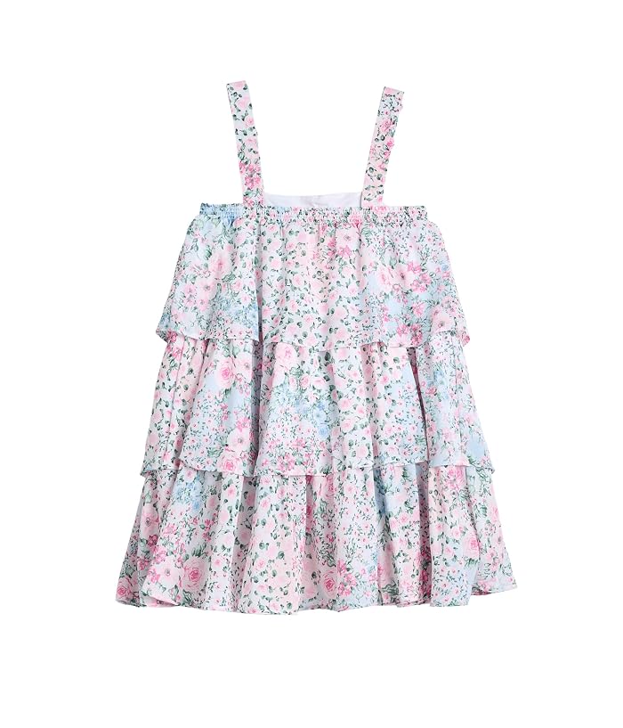 Janie and Jack Bold Floral Tiered Dress (Toddler/Little Kid/Big Kid) - Image 2