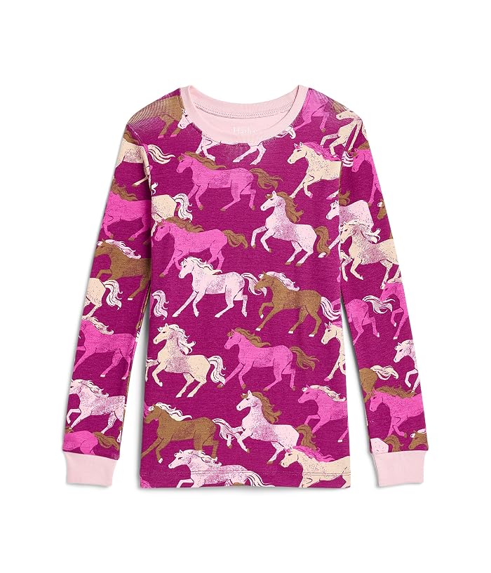 Hatley Kids Galloping Horses Cotton Rib Pajama Set (Toddler/Little Kid/Big Kid)