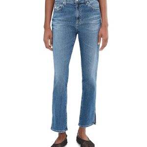 AG Jeans Mari Mid-Rise Slim Straight Crop Jeans in 15 Years Prague