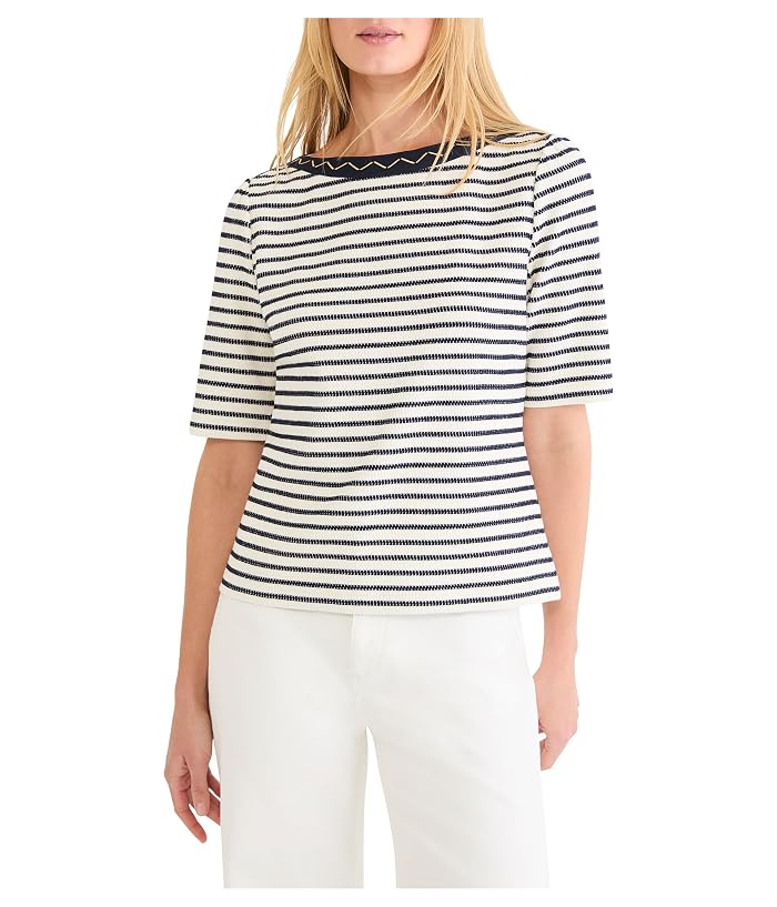 NIC+ZOE Embroidered Boatneck Top