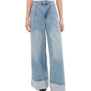 Blank NYC Easy Day Denim Trousers in Blue