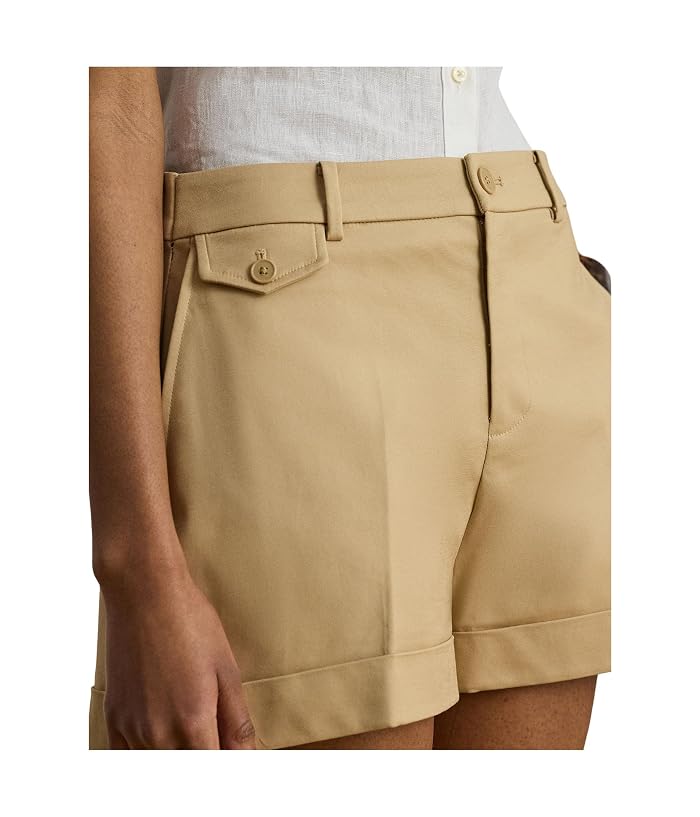 Lauren Ralph Lauren Pleated Double-Faced Cotton Shorts - Image 4