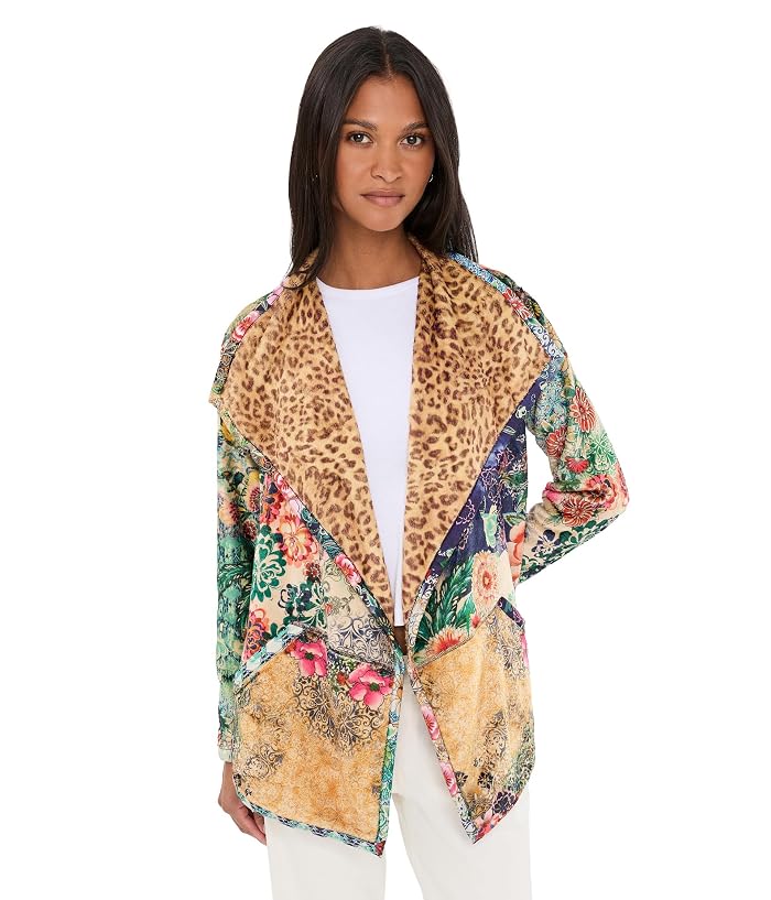 Johnny Was Joan Wrap Binded Sherpa Jacket (Reversible)
