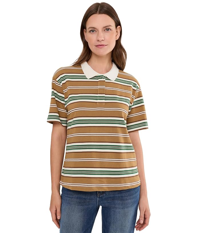 KUT from the Kloth Livvy Stripe Knit Polo Short