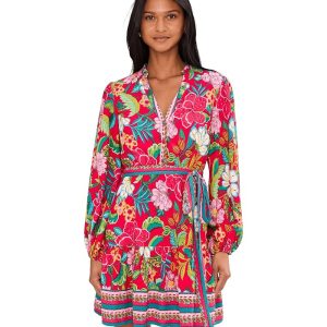 Adrianna Papell Short Printed Rayon Dress