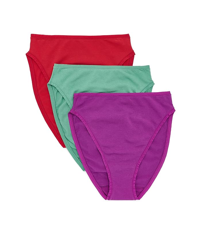 Natori Bliss Bare Cotton High Cut Brief 3-Pack - Image 4