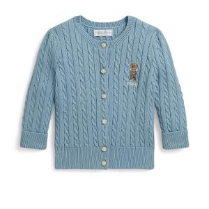 Polo Ralph Lauren Kids Polo Bear Mini-Cable Cotton Cardigan (Infant)