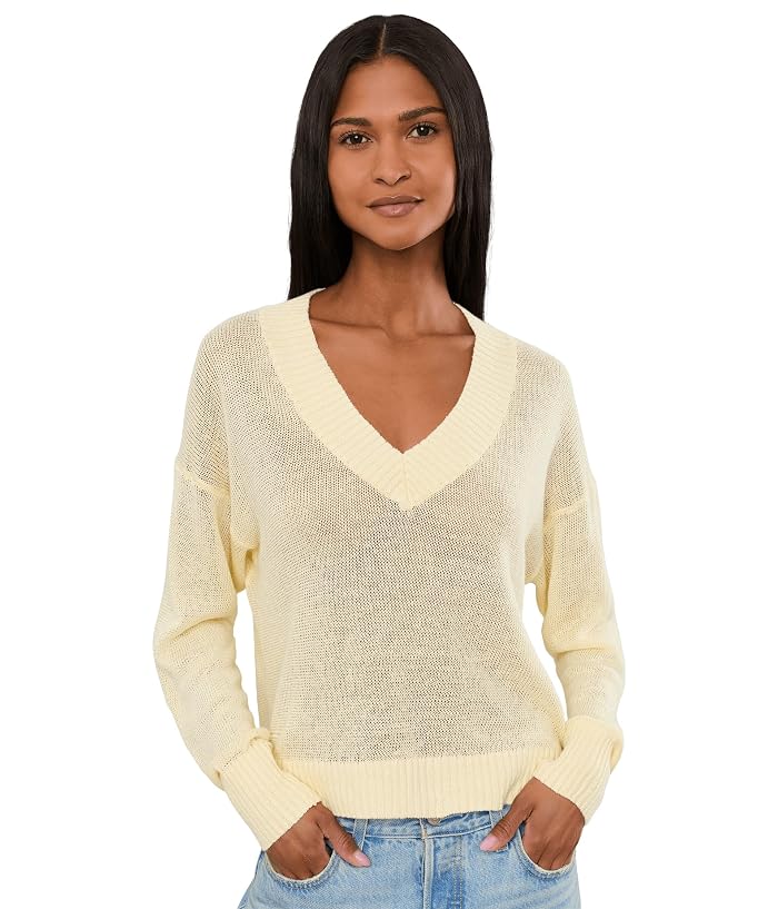 Madewell Linen Arline V-neck Pullover- Finer Count