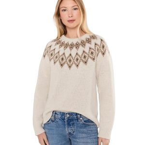 L.L.Bean Classic Ragg Wool Crew Neck Fair Isle Sweater