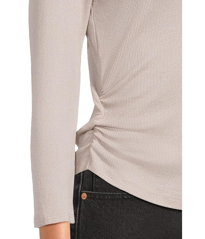 Michael Stars Sylvie V-Neck Shirred Sides Tee - Image 4
