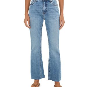 KUT from the Kloth Petite Kelly High-Rise Fab AB Kick Flare Inset Leg in Legend