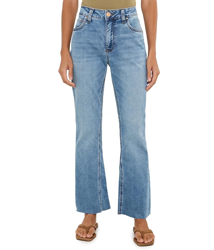 KUT from the Kloth Petite Kelly High-Rise Fab AB Kick Flare Inset Leg in Legend