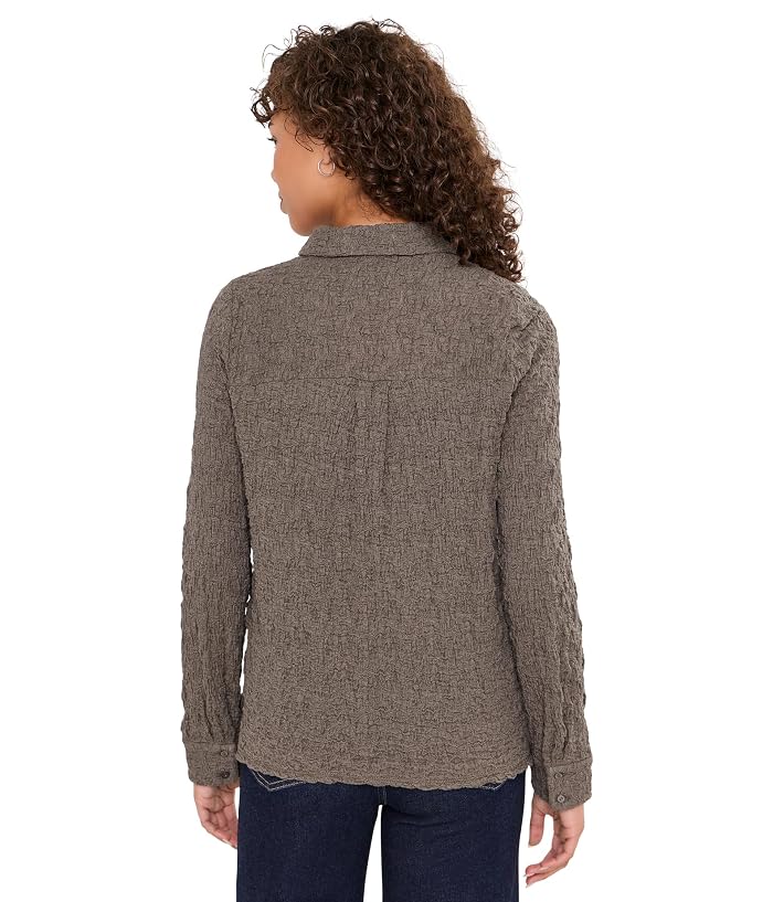 Eileen Fisher Bubble Jacquard Classic Collar Shirt - Image 4