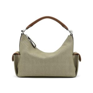 Lauren Ralph Lauren Washed Canvas Small Blaike Shoulder Bag