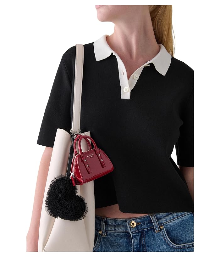 Kate Spade New York Charmed Tulle Heart Bag Charm - Image 4