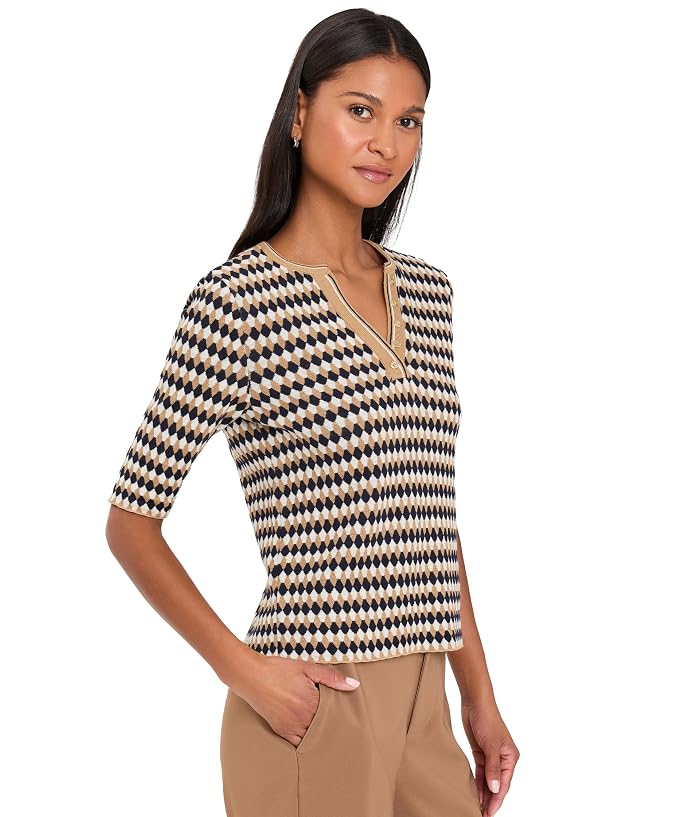 NIC+ZOE Angled Jacquard Sweater - Image 3