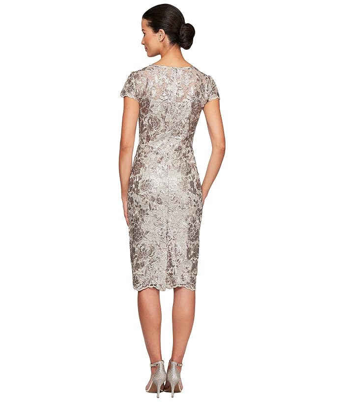 Alex Evenings Short Embroidered Cap Sleeve Dress - Image 2
