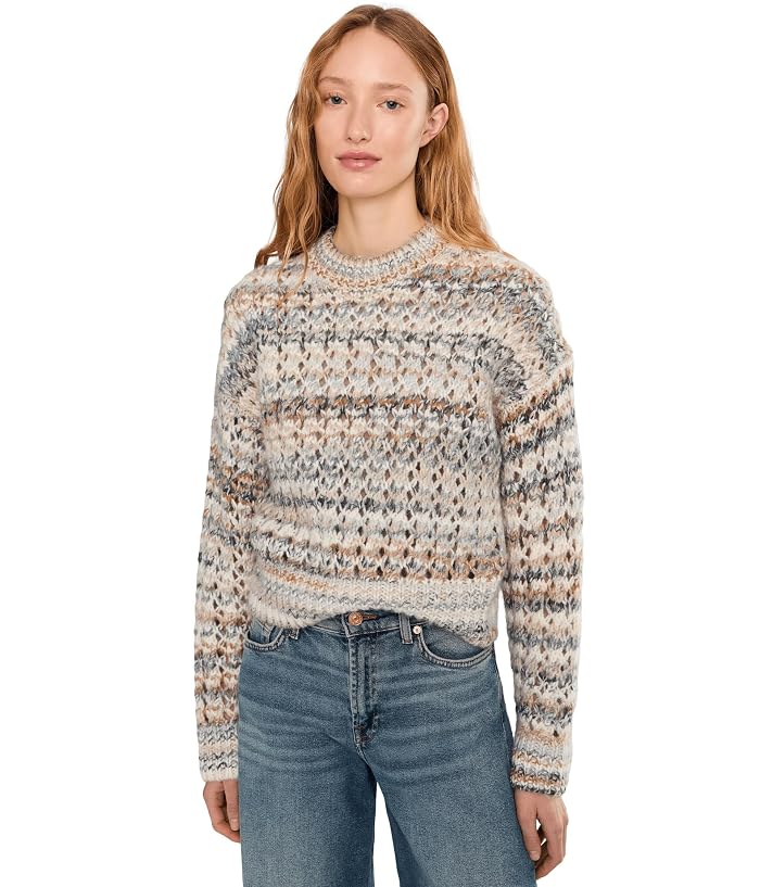 Madewell Fawn Open Stitch Stripe Pullover