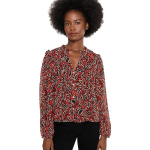 Liverpool Los Angeles Long Sleeve Woven Blouse w/ Pin Tuck
