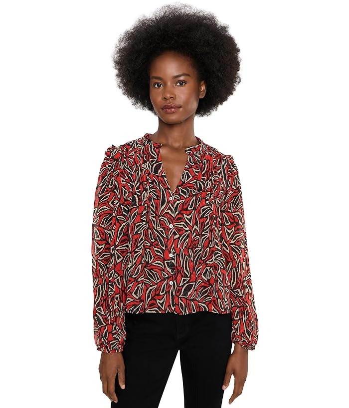 Liverpool Los Angeles Long Sleeve Woven Blouse w/ Pin Tuck