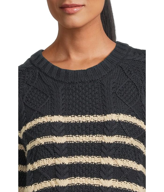 L.L.Bean Signature Cotton Fisherman Crewneck Sweater Stripe - Image 4