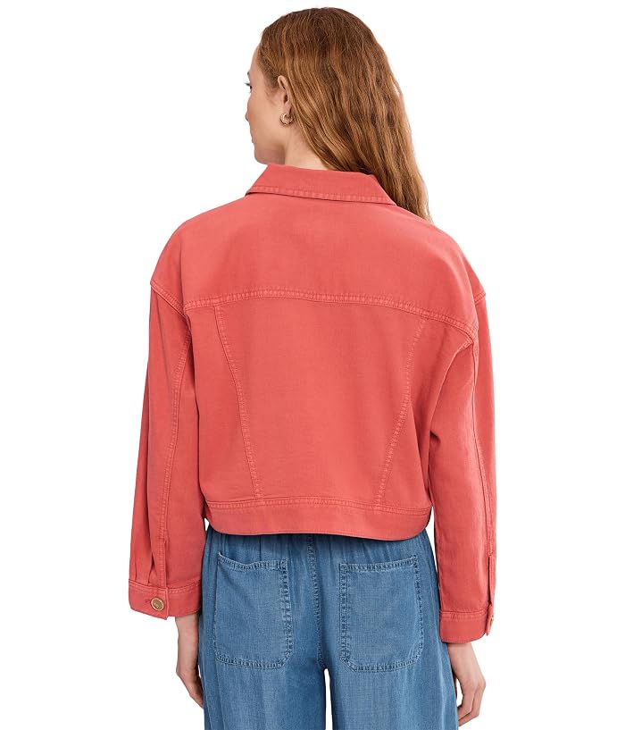 Liverpool Los Angeles Petite Oversized Cropped Denim Jacket - Image 4