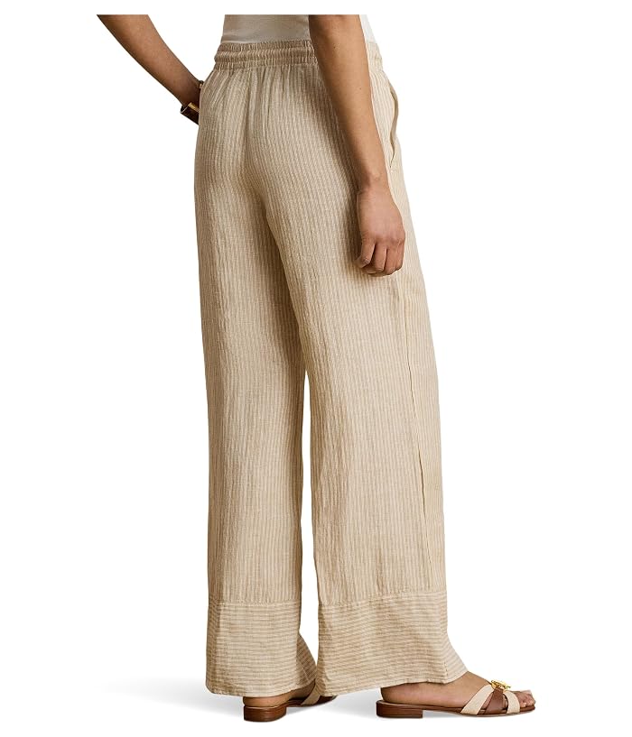 Lauren Ralph Lauren Striped Linen Wide-Leg Pants - Image 4