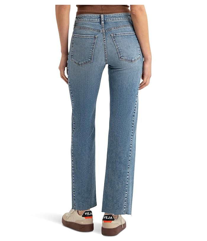 KUT from the Kloth Charlotte High-Rise Wide Leg Side Inset Raw Hem - Image 3