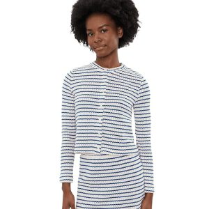 Madewell Birdie Top Tuck Stitch Stripe