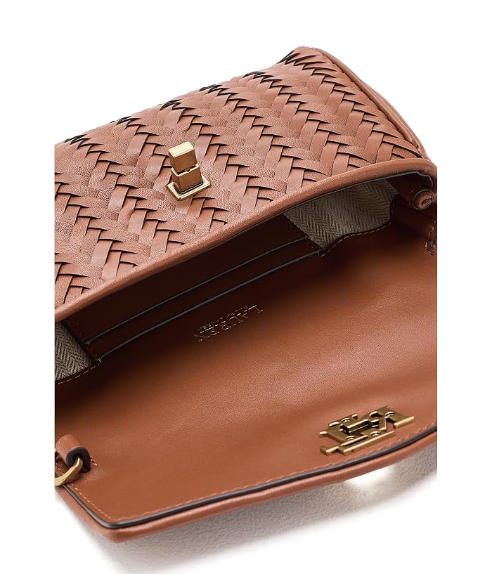 Lauren Ralph Lauren Woven Leather Tanner Crossbody Wallet - Image 4