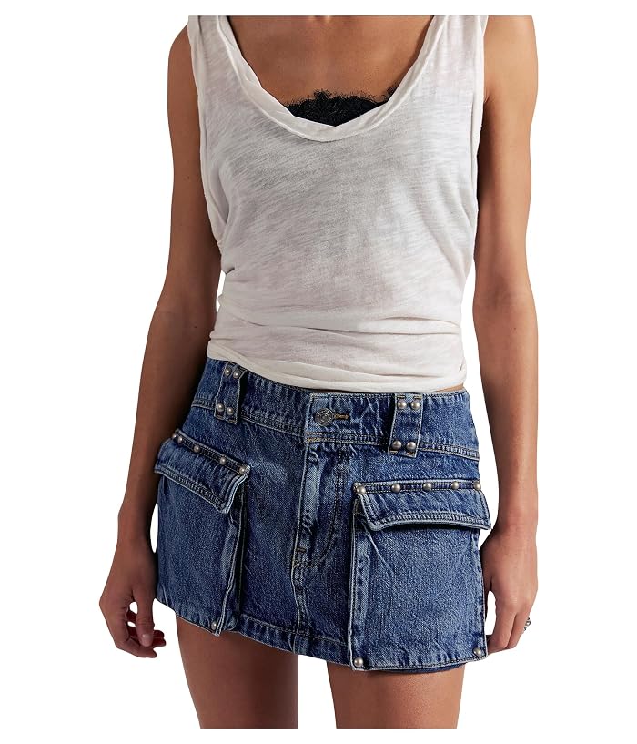 Free People Hera Studded Denim Mini Skirt - Image 4