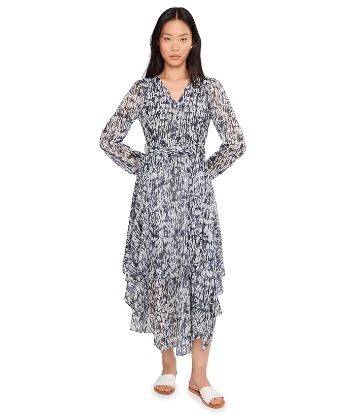 Vince Camuto V-Neck Tie Waist Maxi Dress