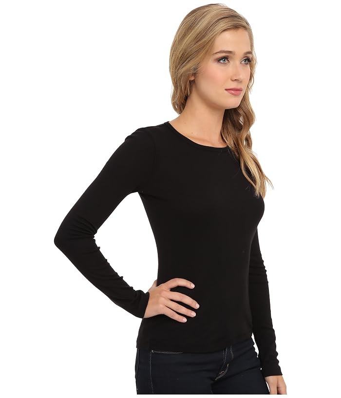 Splendid 1x1 Rib Classic Long Sleeve Crew Neck Tee - Image 4