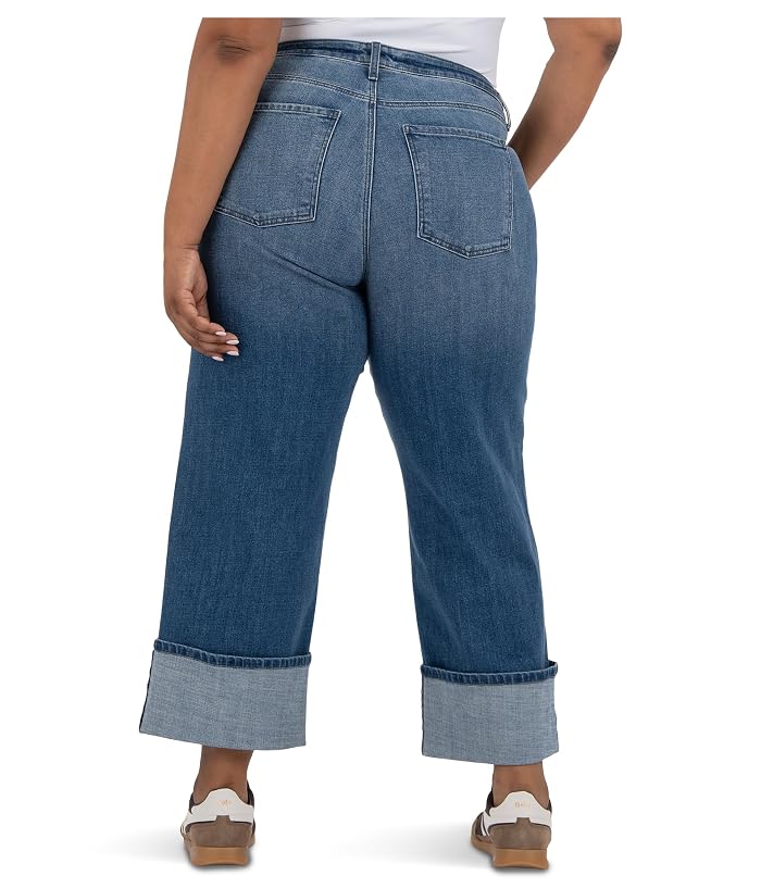 KUT from the Kloth Plus Sienna High Rise Straight Leg-roll Up 5" - Image 3