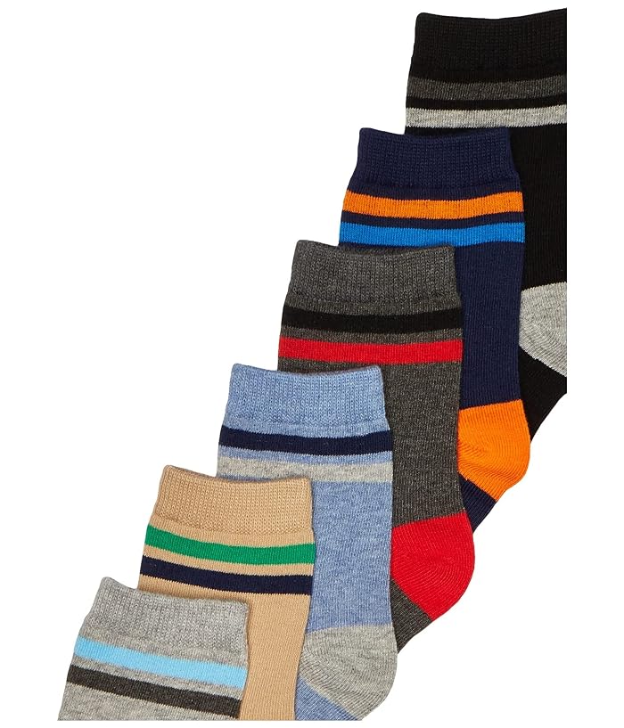 Jefferies Socks Big Boys' Stripe Crew Socks 6 Pack, Multi Size - Image 2